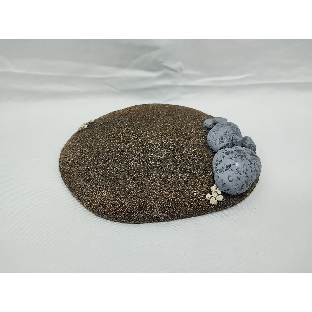 Miniature Terrain Base With Rocks 4" X 3"